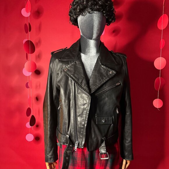 Upcycled Jared Leto Leather Jacket – Limited Vintage Biker Art Piece | Unisex - Picture 9 of 12